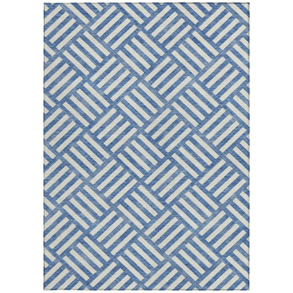 Homeroots 3' Artichoke Green Geometric Washable Area Rug - Stylish Indoor/Outdoor Design For Any Space 9' X 12' Polyester 578722