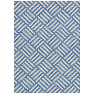 Homeroots 3' Artichoke Green Geometric Washable Area Rug - Stylish Indoor/Outdoor Design For Any Space 10' X 14' Polyester 578723