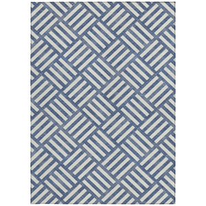 Homeroots 3' Artichoke Green Geometric Washable Area Rug - Stylish Indoor/Outdoor Design For Any Space 3' X 5' Polyester 578772