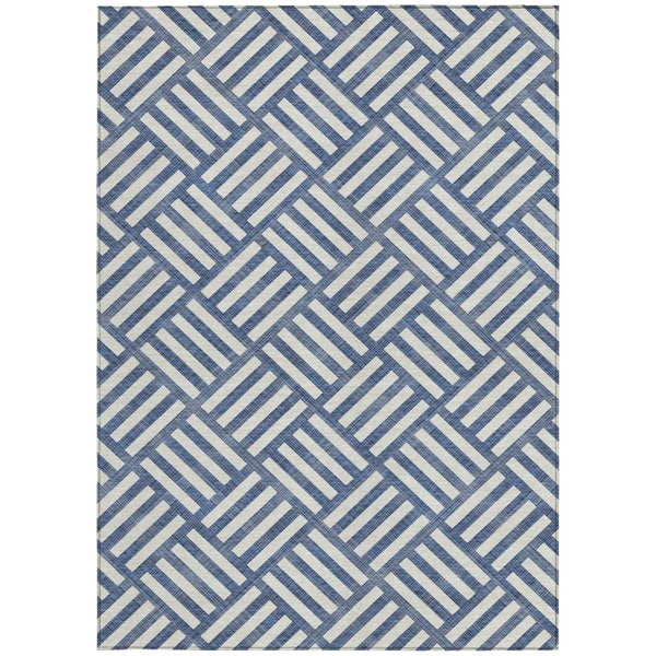 Homeroots 3' Artichoke Green Geometric Washable Area Rug - Stylish Indoor/Outdoor Design For Any Space 3' X 5' Polyester 578772