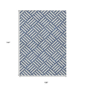 Homeroots 3' Artichoke Green Geometric Washable Area Rug - Stylish Indoor/Outdoor Design For Any Space 9' X 12' Polyester 578776