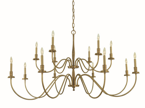 Framburg 14-light Distressed Brass Matera Foyer Chandelier - Handcrafted Elegance With Italian Design Charm Brushed Brass Metal 5788 Br