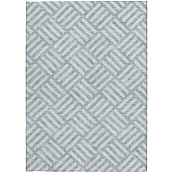 Homeroots 3' Artichoke Green Geometric Washable Area Rug - Stylish Indoor/Outdoor Design For Any Space 3' X 5' Polyester 578814