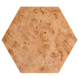 Billie 20 in W Hexagon Burl Side Table 5788442 Brown Butler Specialty