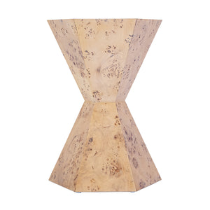 Billie 20 in W Hexagon Burl Side Table 5788443 Light Brown Butler Specialty