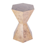 Billie 20 in W Hexagon Burl Side Table 5788443 Light Brown Butler Specialty