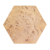 Billie 20 in W Hexagon Burl Side Table 5788443 Light Brown Butler Specialty