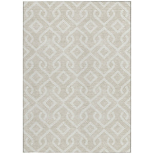 Homeroots 3' Aqua And Ivory Geometric Washable Area Rug - Perfect For Indoor Or Outdoor Spaces, Durable Design! 3' X 5' Polyester 578844