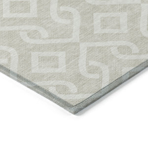 Homeroots 3' Aqua And Ivory Geometric Washable Area Rug - Perfect For Indoor Or Outdoor Spaces, Durable Design! 3' X 5' Polyester 578844
