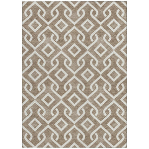 Homeroots 3' Aqua And Ivory Geometric Washable Area Rug - Perfect For Indoor Or Outdoor Spaces, Durable Design! 3' X 5' Polyester 578868