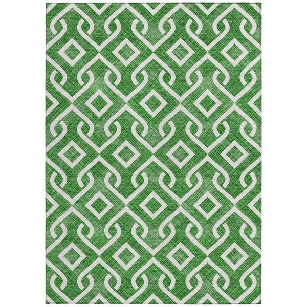 Homeroots 3' Aqua And Ivory Geometric Washable Area Rug - Perfect For Indoor Or Outdoor Spaces, Durable Design! 3' X 5' Polyester 578880