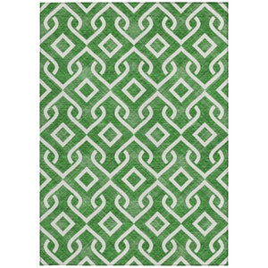 Homeroots 3' Aqua And Ivory Geometric Washable Area Rug - Perfect For Indoor Or Outdoor Spaces, Durable Design! 5' X 8' Polyester 578881