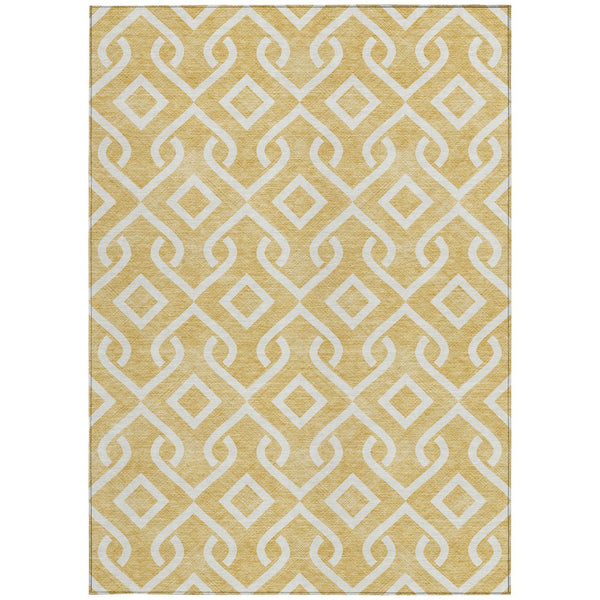 Homeroots 3' Aqua And Ivory Geometric Washable Area Rug - Perfect For Indoor Or Outdoor Spaces, Durable Design! 3' X 5' Polyester 578886