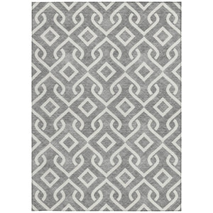 Homeroots 3' Aqua And Ivory Geometric Washable Area Rug - Perfect For Indoor Or Outdoor Spaces, Durable Design! 10' X 14' Polyester 578897