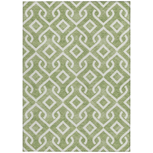 Homeroots 3' Aqua And Ivory Geometric Washable Area Rug - Perfect For Indoor Or Outdoor Spaces, Durable Design! 9' X 12' Polyester 578902