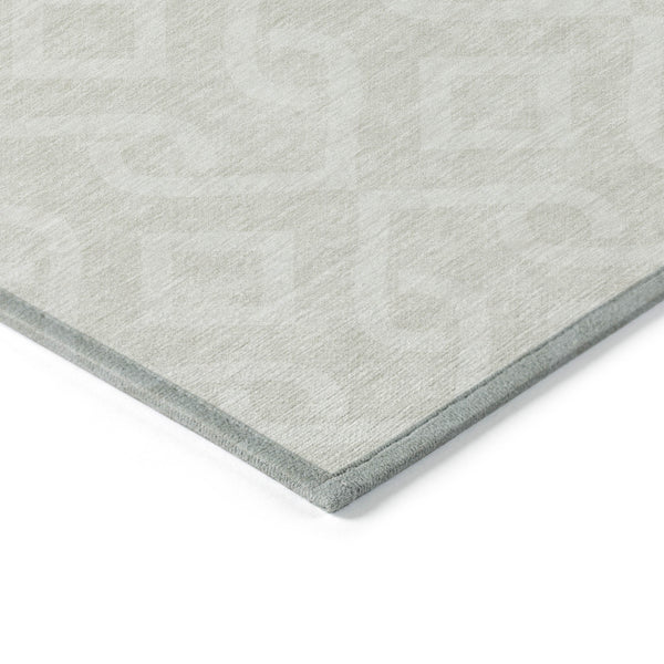 Homeroots 3' Aqua And Ivory Geometric Washable Area Rug - Perfect For Indoor Or Outdoor Spaces, Durable Design! 3' X 5' Polyester 578904