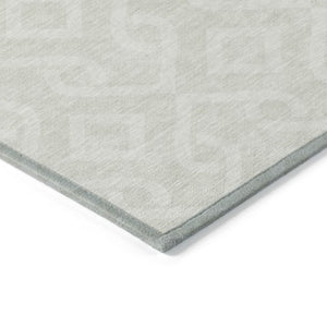 Homeroots 3' Aqua And Ivory Geometric Washable Area Rug - Perfect For Indoor Or Outdoor Spaces, Durable Design! 5' X 8' Polyester 578905