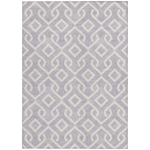 Homeroots 3' Aqua And Ivory Geometric Washable Area Rug - Perfect For Indoor Or Outdoor Spaces, Durable Design! 5' X 8' Polyester 578911