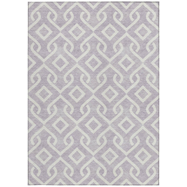 Homeroots 3' Aqua And Ivory Geometric Washable Area Rug - Perfect For Indoor Or Outdoor Spaces, Durable Design! 9' X 12' Polyester 578914