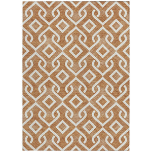Homeroots 3' Aqua And Ivory Geometric Washable Area Rug - Perfect For Indoor Or Outdoor Spaces, Durable Design! 10' X 14' Polyester 578939