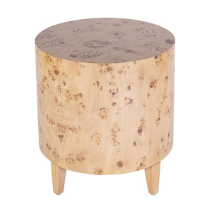 Billie Round Burl End Table 5789443 Light Brown Butler Specialty