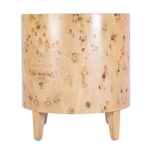 Billie Round Burl End Table 5789443 Light Brown Butler Specialty