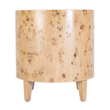 Billie Round Burl End Table 5789443 Light Brown Butler Specialty