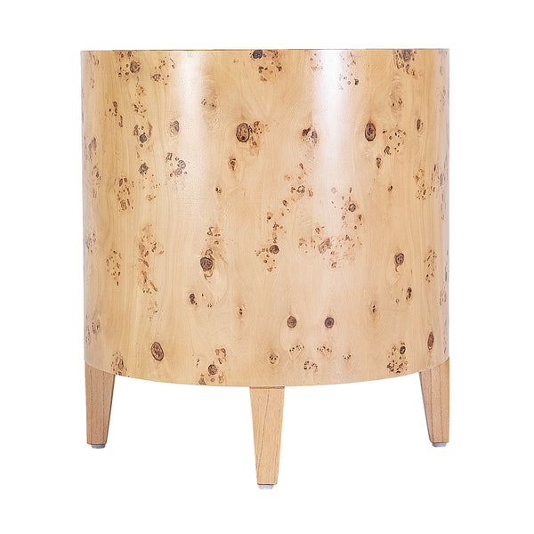 Billie Round Burl End Table 5789443 Light Brown Butler Specialty