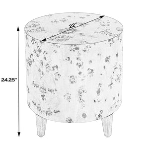 Billie Round Burl End Table 5789443 Light Brown Butler Specialty