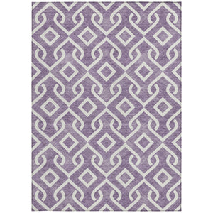 Homeroots 3' Aqua And Ivory Geometric Washable Area Rug - Perfect For Indoor Or Outdoor Spaces, Durable Design! 9' X 12' Polyester 578950