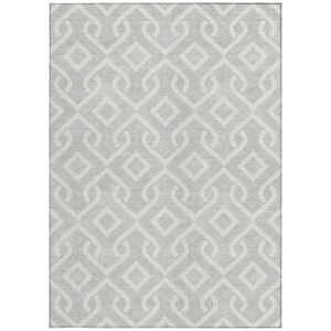 Homeroots 3' Aqua And Ivory Geometric Washable Area Rug - Perfect For Indoor Or Outdoor Spaces, Durable Design! 3' X 5' Polyester 578964