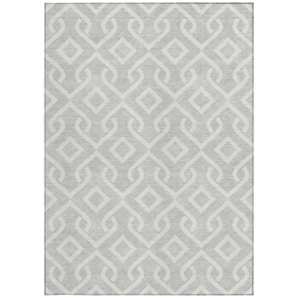 Homeroots 3' Aqua And Ivory Geometric Washable Area Rug - Perfect For Indoor Or Outdoor Spaces, Durable Design! 3' X 5' Polyester 578964