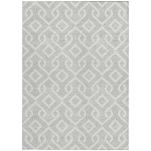 Homeroots 3' Aqua And Ivory Geometric Washable Area Rug - Perfect For Indoor Or Outdoor Spaces, Durable Design! 9' X 12' Polyester 578968