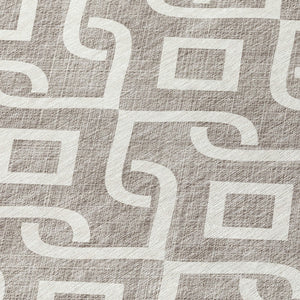 Homeroots 3' Aqua And Ivory Geometric Washable Area Rug - Perfect For Indoor Or Outdoor Spaces, Durable Design! 8' Round Polyester 578978