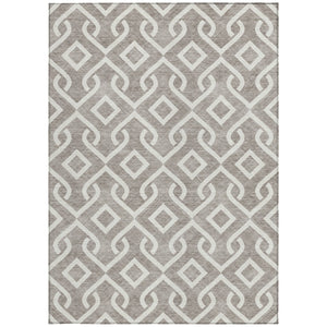 Homeroots 3' Aqua And Ivory Geometric Washable Area Rug - Perfect For Indoor Or Outdoor Spaces, Durable Design! 8' X 10' Polyester 578979