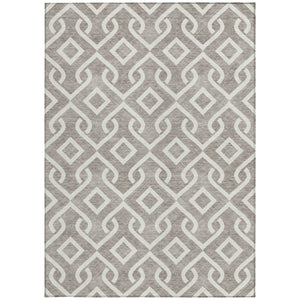 Homeroots 3' Aqua And Ivory Geometric Washable Area Rug - Perfect For Indoor Or Outdoor Spaces, Durable Design! 9' X 12' Polyester 578980