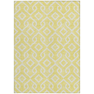 Homeroots 3' Aqua And Ivory Geometric Washable Area Rug - Perfect For Indoor Or Outdoor Spaces, Durable Design! 5' X 8' Polyester 578989