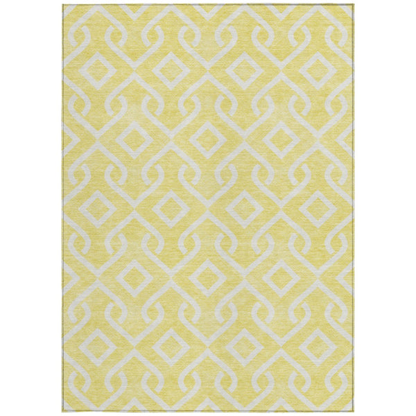 Homeroots 3' Aqua And Ivory Geometric Washable Area Rug - Perfect For Indoor Or Outdoor Spaces, Durable Design! 9' X 12' Polyester 578992