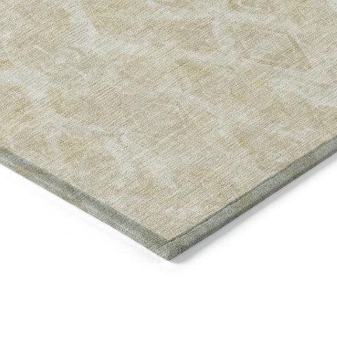 Homeroots 3' Stylish Beige Taupe Geometric Washable Area Rug For Indoor And Outdoor Spaces, Durable Design 8' X 10' Polyester 578997