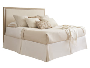Lexington Tommy Bahama Home Grayson Upholstered Headboard - Modern Design With Clean Lines, Soft Linen Finish, And Elegant Trim Sand Drift  578-143hb