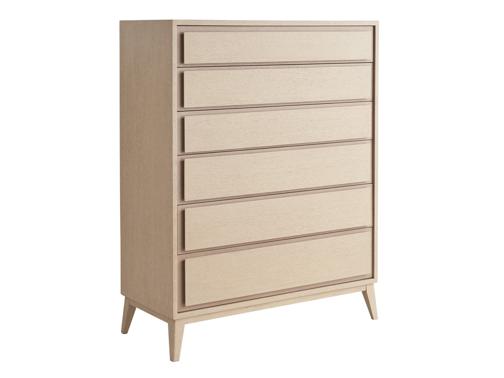 Lexington Tommy Bahama Home Mason Chest: Elegant White Oak Storage With Soft-close Drawers And Clean Contemporary Design Sand Drift  578-307