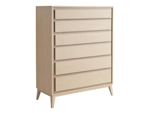 Lexington Tommy Bahama Home Mason Chest: Elegant White Oak Storage With Soft-close Drawers And Clean Contemporary Design Sand Drift  578-307