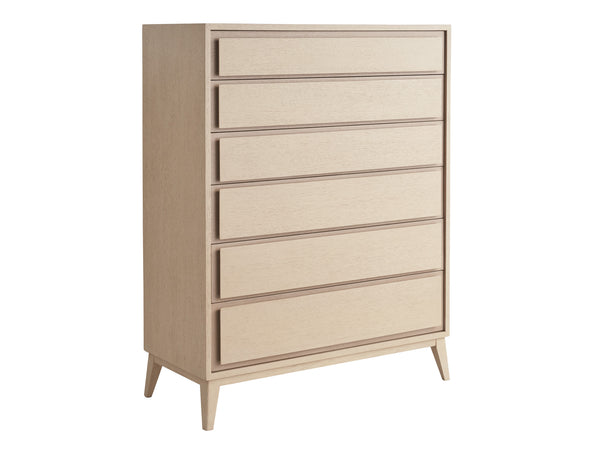 Lexington Tommy Bahama Home Mason Chest: Elegant White Oak Storage With Soft-close Drawers And Clean Contemporary Design Sand Drift  578-307