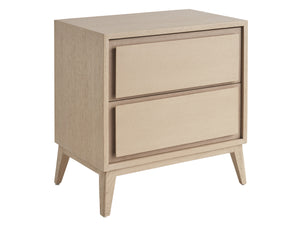 Lexington Tommy Bahama Home Tillman Nightstand - Elegant Sand Drift Finish With Soft-close Drawers & Tapered Splayed Legs Sand Drift  578-621