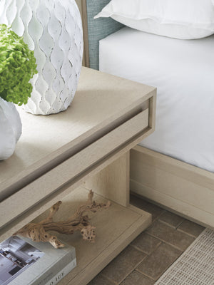 Lexington Tommy Bahama Home Gavin Nightstand: Modern Design With Touch Led Lighting, Soft-close Drawer & Open Storage Compartment Sand Drift  578-622