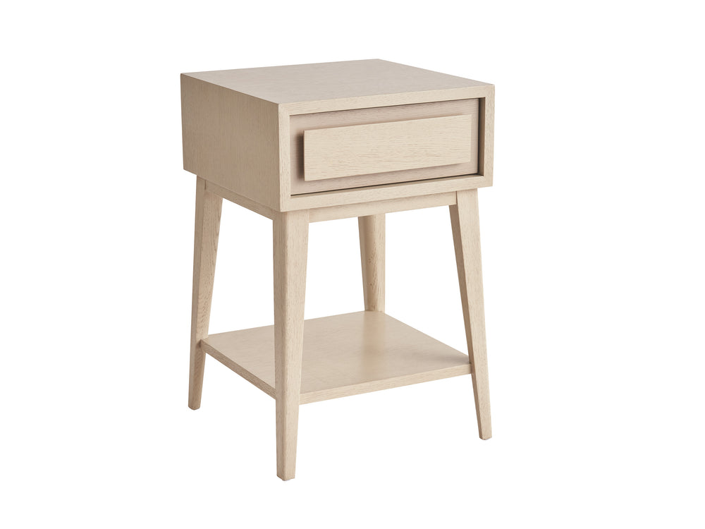 Lexington Tommy Bahama Home Darcey Night Table - Contemporary Design With Soft-close Drawer, Tapered Legs, And Elegant Finish Sand Drift  578-623