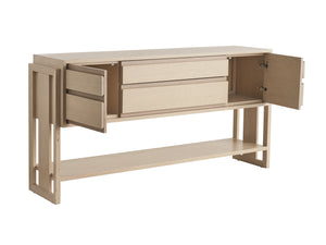 Lexington Tommy Bahama Home Beckley Sideboard - Contemporary White Oak Design With Soft-close Drawers And Elegant Storage Solutions Sand Drift  578-869