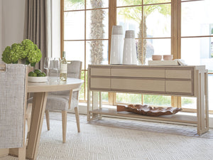 Lexington Tommy Bahama Home Beckley Sideboard - Contemporary White Oak Design With Soft-close Drawers And Elegant Storage Solutions Sand Drift  578-869