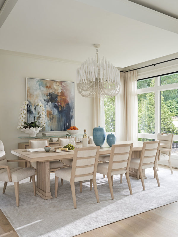 Lexington Tommy Bahama Home Belaire Rectangular Dining Table With Elegant Design And Extending Leaves For Stylish Gatherings Sand Drift  578-877