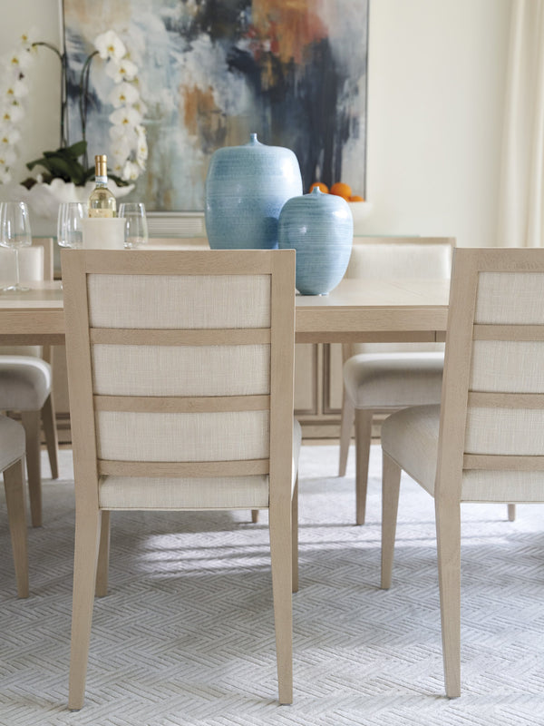 Lexington Tommy Bahama Home Nicholas Upholstered Dining Chair - Modern Design With White Oak Finish And Elegant Fabric Seating Sand Drift  578-880-01